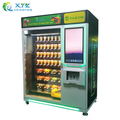 XY Axis Lift System Steel Metal 32 Inch Touch Screen Digital Automatic Fresh Food Vending Machines Sale