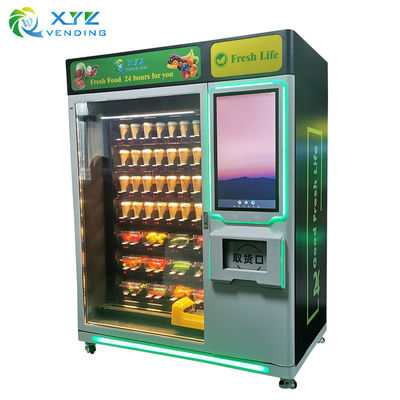 XY Axis Lift System Steel Metal 32 Inch Touch Screen Digital Automatic Fresh Food Vending Machines Sale