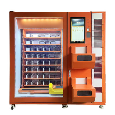 Commercial Hot Dog Lunch Box Meal Double Microwave Ovens Frozen Food Touch Screen Hot Food Vending Machine