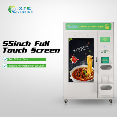 XYZ Source Factory Adjustable Slots Touch Screen Water Heated Tea Noodle Japan Hot Food Vending Machine