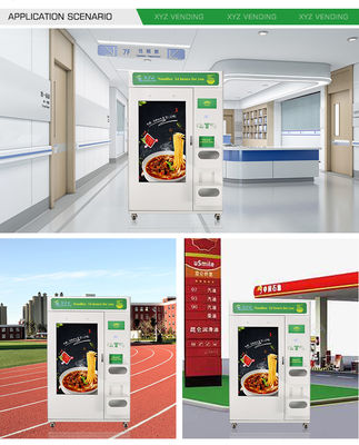 XYZ Source Factory Adjustable Slots Touch Screen Water Heated Tea Noodle Japan Hot Food Vending Machine