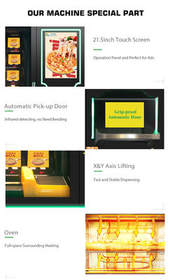 Fast Delivery Touch Screen Banknote Coin Automatic Food Pizza Vending Machine Price