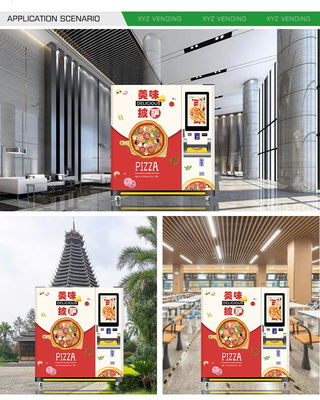 32 Inch Touch Screen Coin Banknote Qr Code Self-service Elevator Pizza Vending Machine Automatic