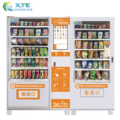 XYZ Factory Made Custom 24 Hours Self  21.5 Inch Touch Screen Combo Vending Machine for Foods and Drinks