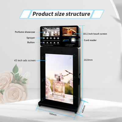 China Manufacture Custom Standing Floor Perfume Vending Machine with Ads Screen